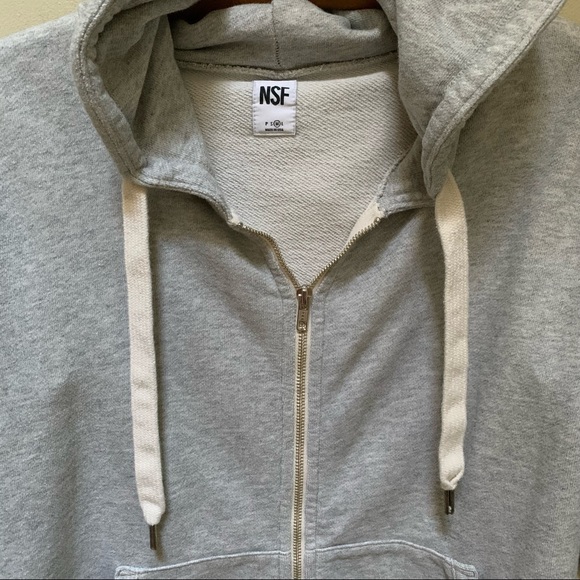 NSF~Gretchen Zip Up Hoodie in Heather Gray - Picture 5 of 14